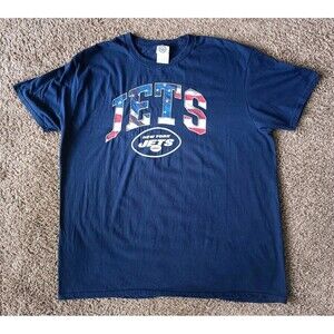 New York Jets Women's XL Navy Blue Short Sleeve